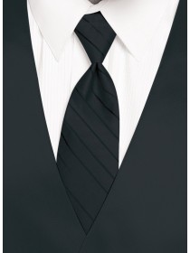 'Larr Brio' Simply Solid Tie - Black